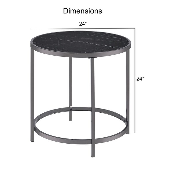 Carbon Loft Rheems Round End Table