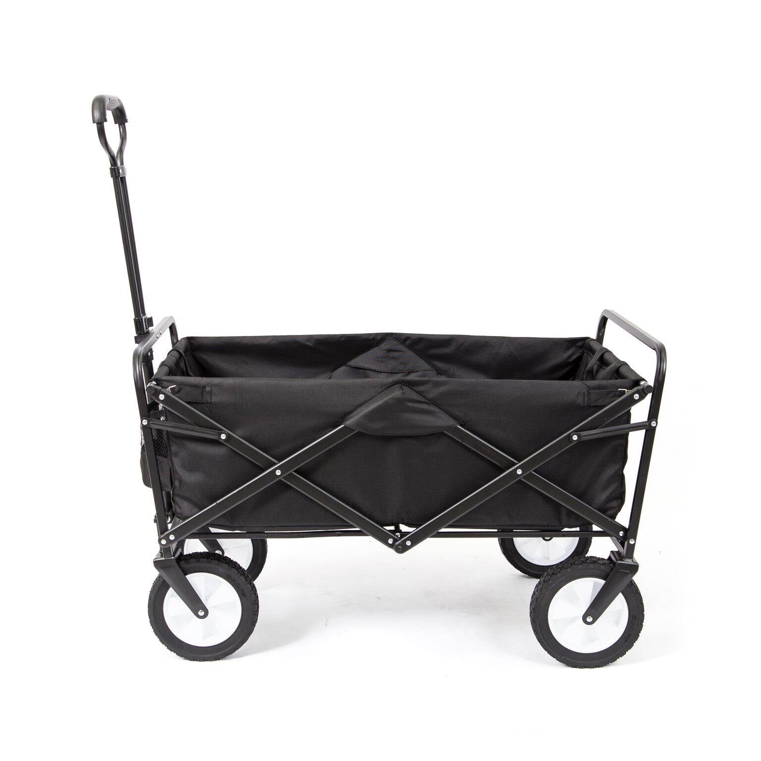 Mac Sports Collapsible Folding Frame Outdoor Garden Utility Wagon Cart (3 Pack)