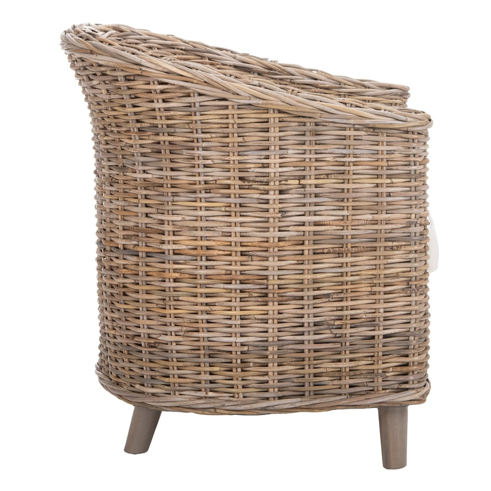 SAFAVIEH Omni Transitional Coastal Rattan Barrel Chair   29.1\