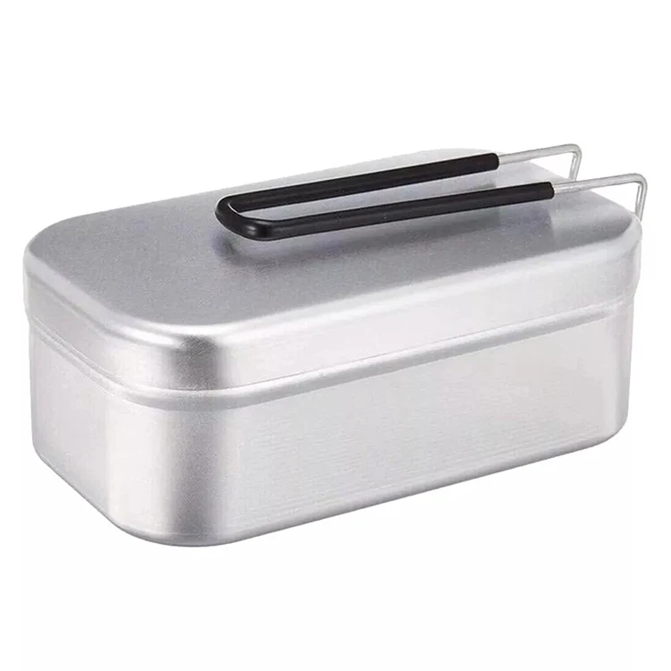 Laribon Outdoor Picnic  Lunch Container Boxes Set Camping Mess Kit for Hiking  Lunch Box with Stainless Steel Handle