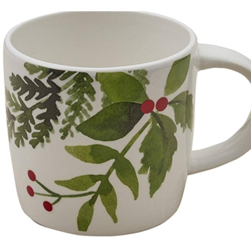 Split P Winterberry 14 oz. Multicolor Ceramic Coffee Mug (Set of 4) 8000-660