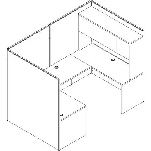 Lorell Essentials Right Rectangular Credenza (69908)