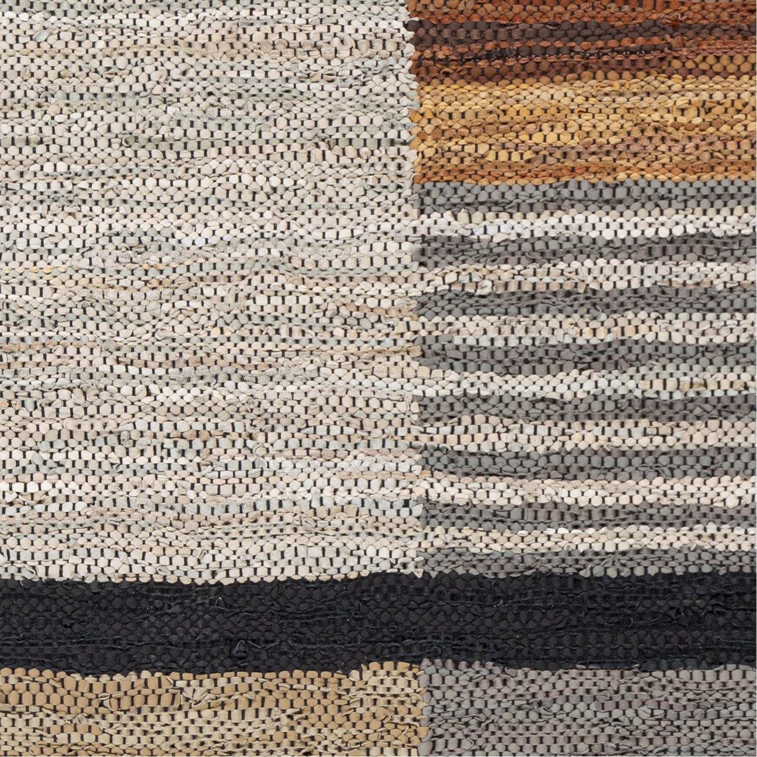 Lexington Hand Woven Rug in Camel, Khaki, Light Gray, Medium Gray, Charcoal, Black, Tan, Dark Brown