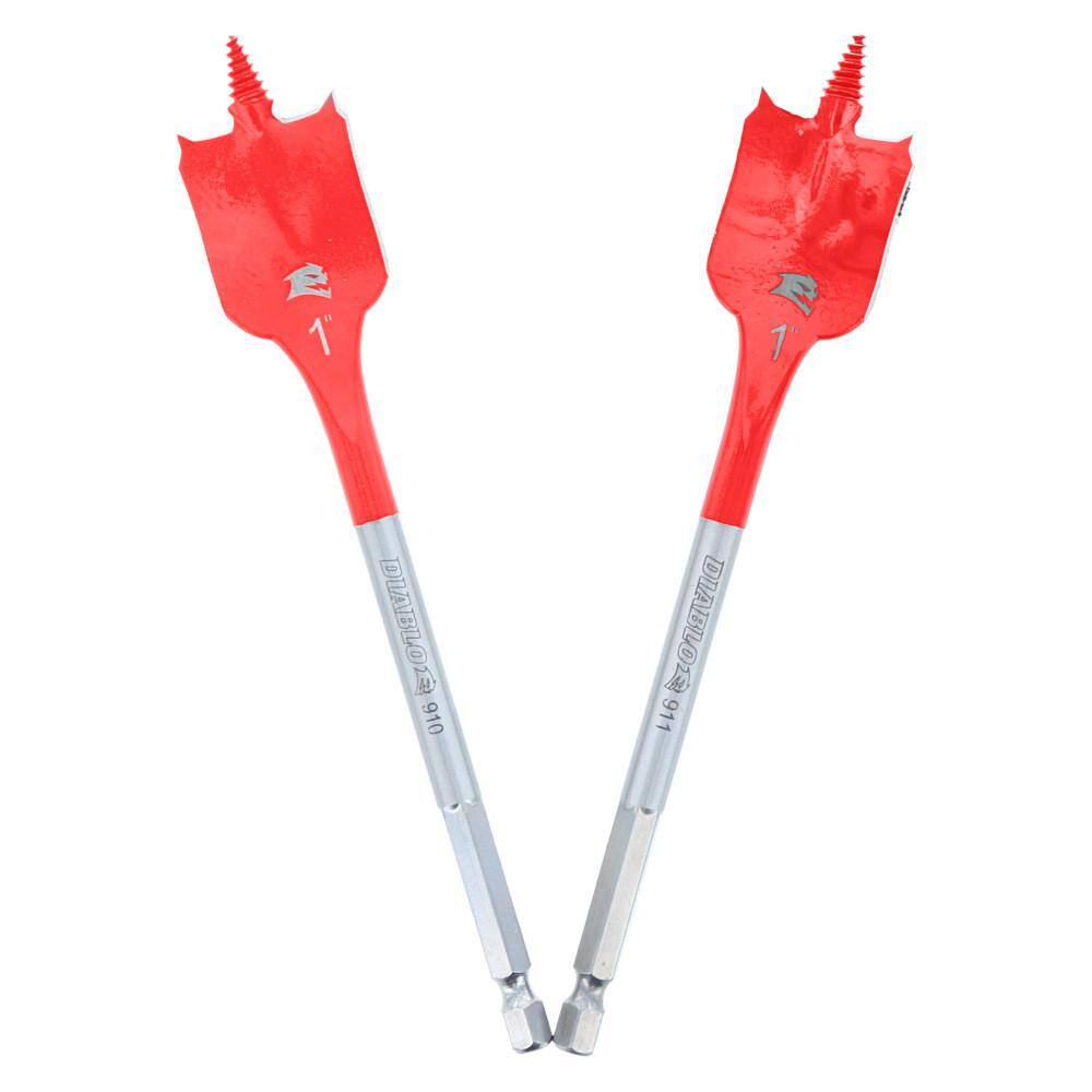 DIABLO 1 in. x 6 in. SPEEDemon High Speed Steel Spade Drill Bit (2-Pack) DSP2130-P2