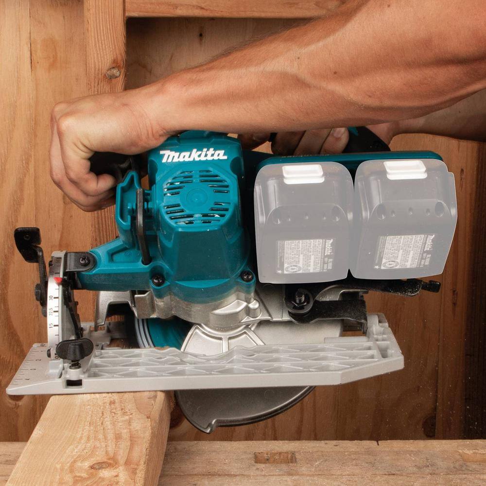 Makita 18V X2 LXT (36V) Brushless Cordless 7.25 in. Circular Saw (Tool-Only) wBonus 7.25 in. Carbide-Tipped Saw Blade XSH06Z-B61656