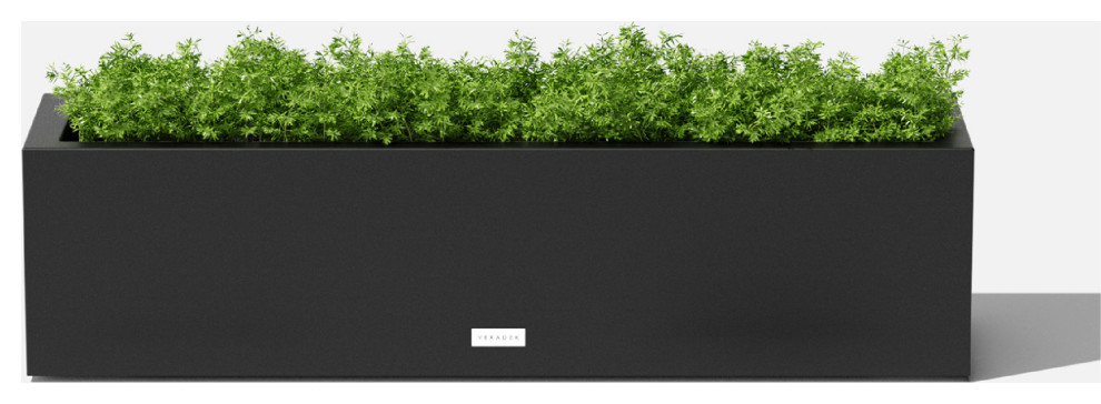 Veradek Block Series Trough 36 quotPlanter   Transitional   Outdoor Pots And Planters   by Veradek  Houzz