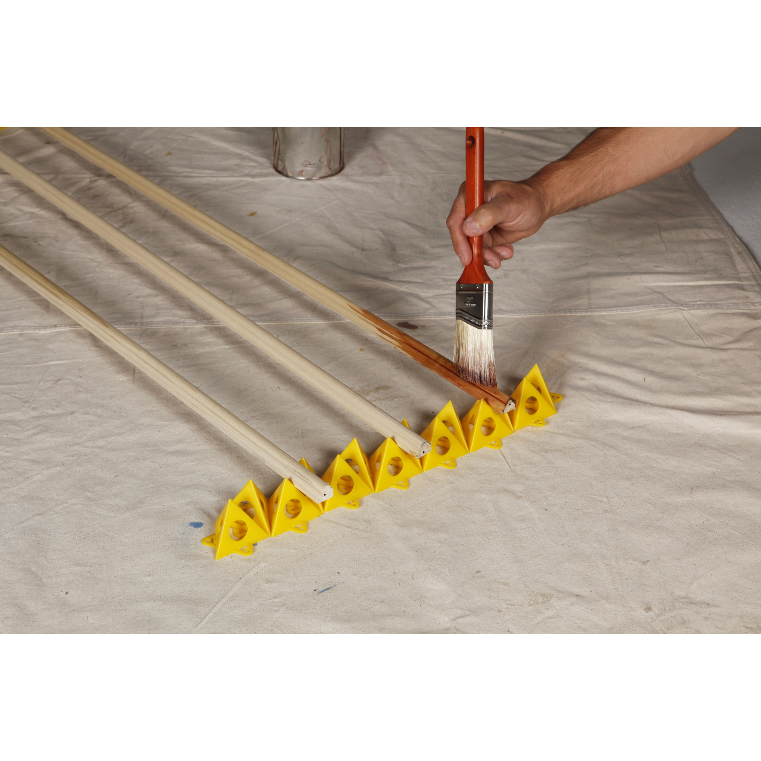 Hyde 2-1/2 in. W Yellow Plastic Painter\u0027s Pyramid Work Supports