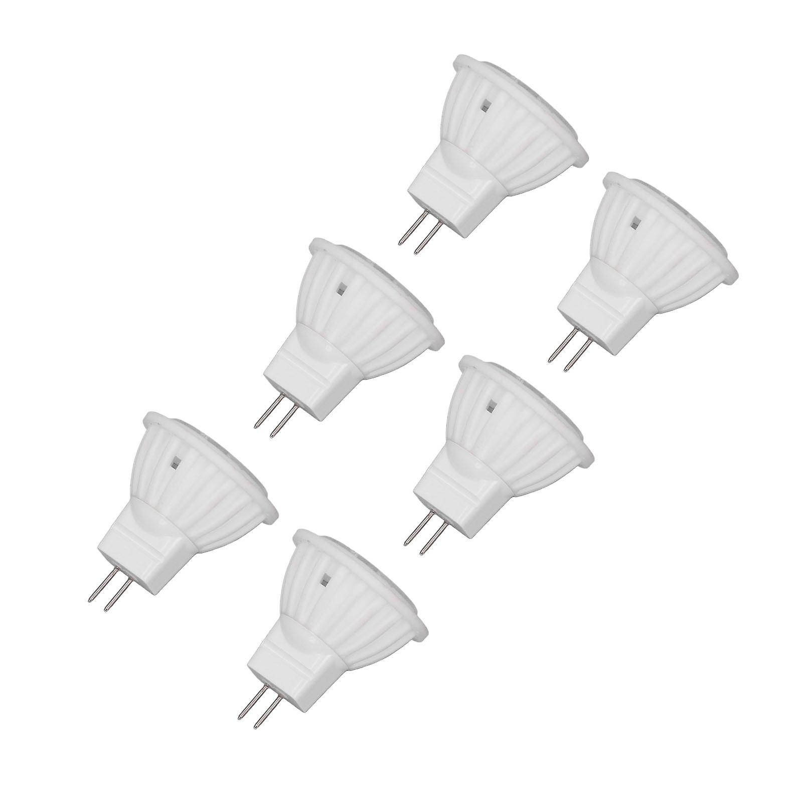 6Pcs MR11 LED Light Bulb 4W GU4 Dual Pin Bulb Dimmable 360lm Lamp for Walkway Garden Landscape Areas 220V Warm Light 3000K