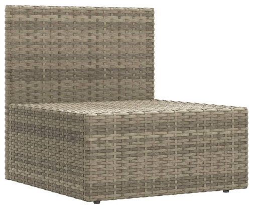 vidaXL Patio Furniture Set 11 Piece Lounge Set with Cushions Gray Poly Rattan   Tropical   Outdoor Sofas   by vidaXL LLC  Houzz