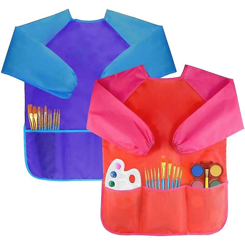 4-piece Children's Drawing Apron With Velcro