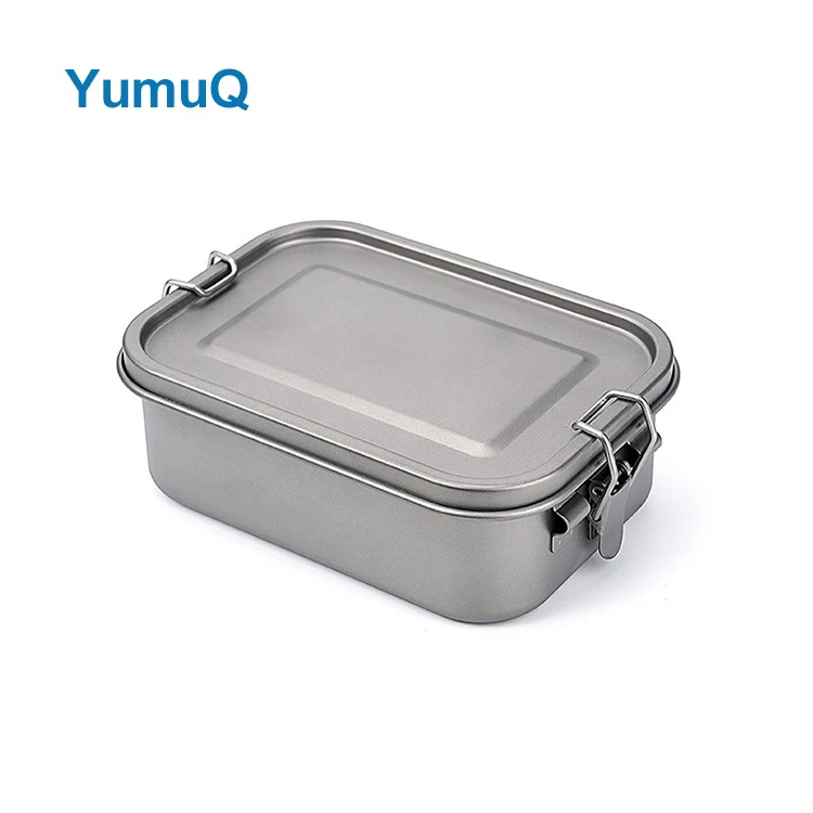 YumuQ 800ml Ultralight Pure Titanium Camping lunch box With Leakproof For One Person Travel Hiking