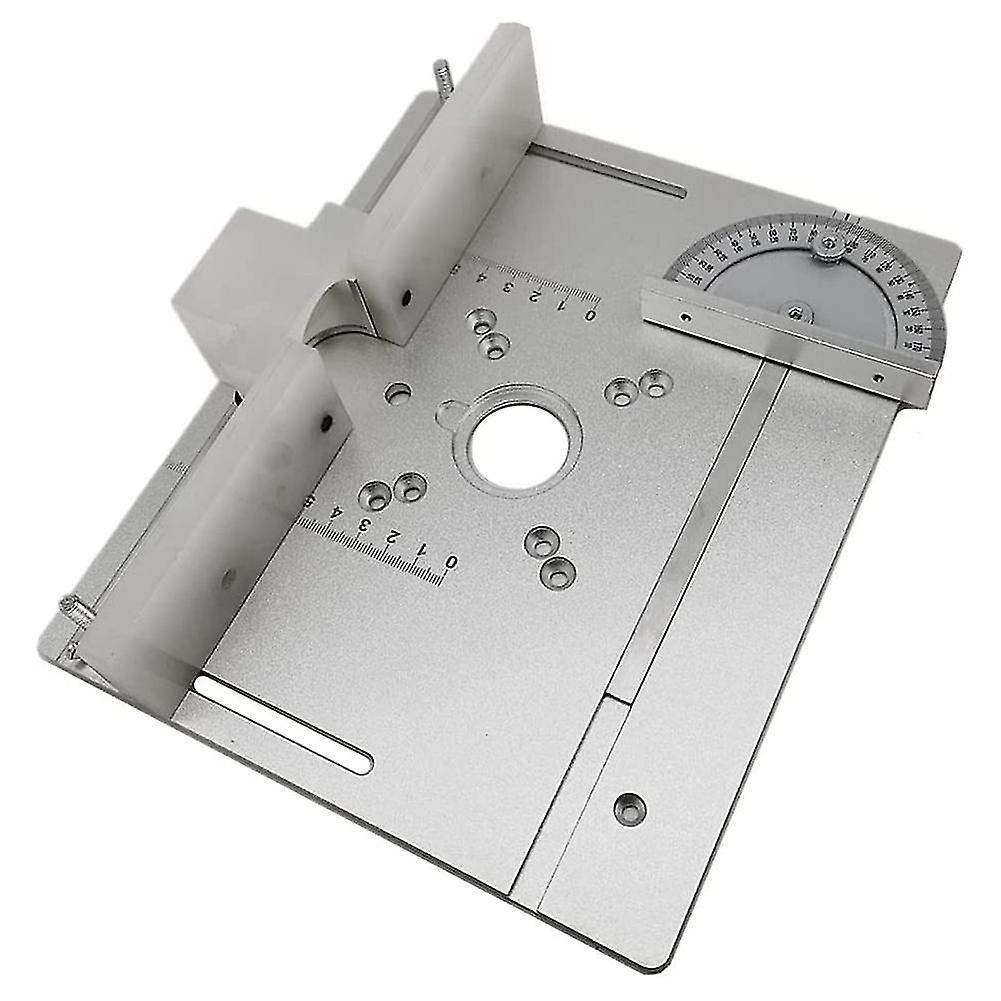 Router Table Insert Plate W/miter Gauge For Woodworking Benches Table Saw Multifunctional Trimmer E