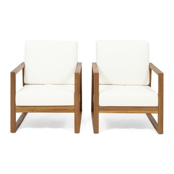 Belgian Outdoor Wood Club Chairs (Set of 2) by Christopher Knight Home