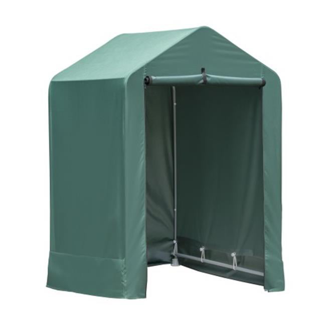 ShelterLogic 70388 4 x 4 x 6 in. Peak Garden Shed&#44; Green