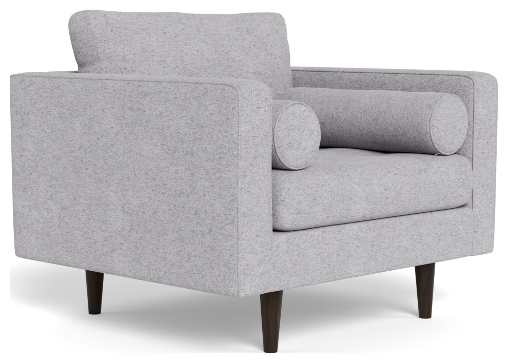 Ladybird Arm Chair  Travis Pewter   Midcentury   Armchairs And Accent Chairs   by Couch Potatoes  Houzz