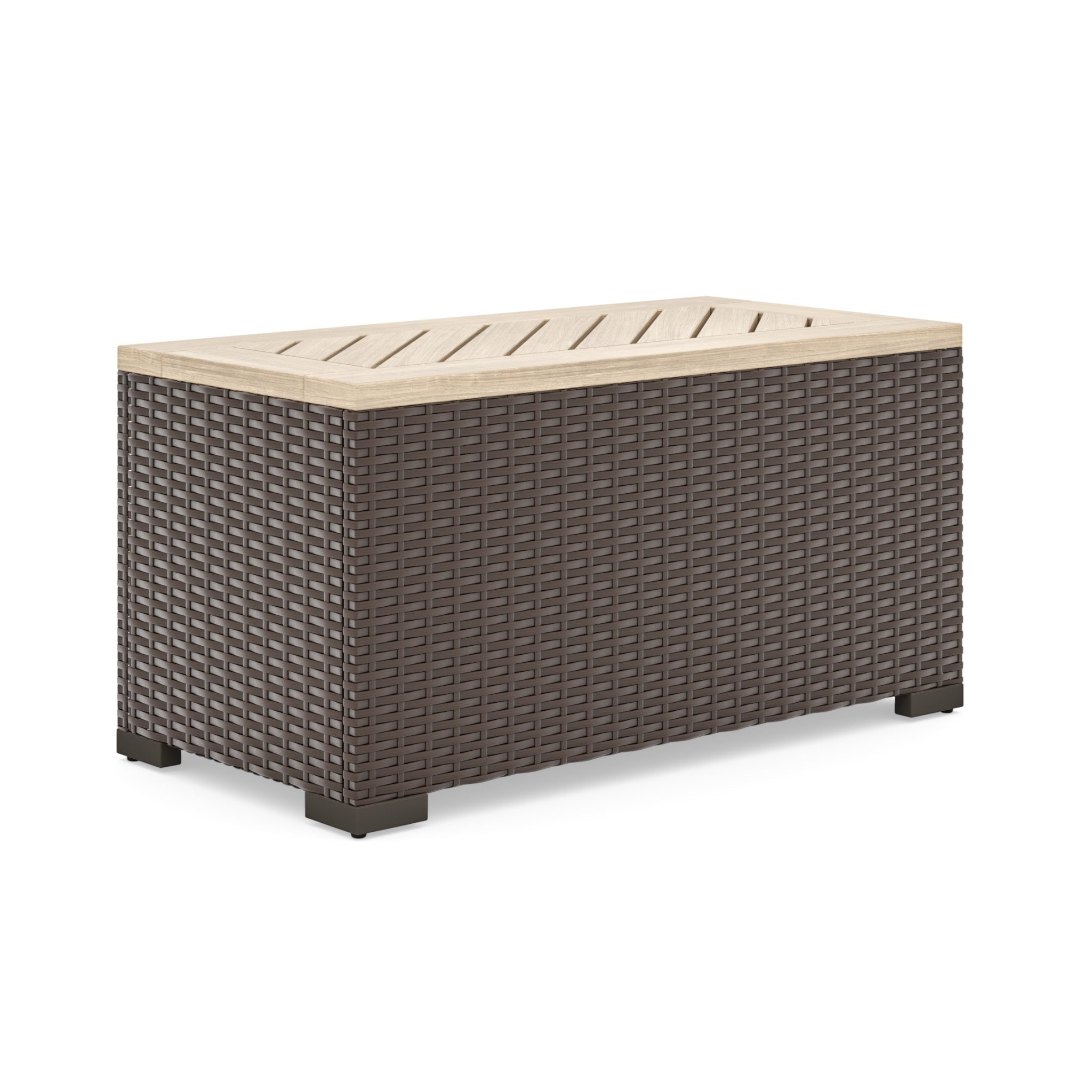 Palm Springs Brown Outdoor Storage Table