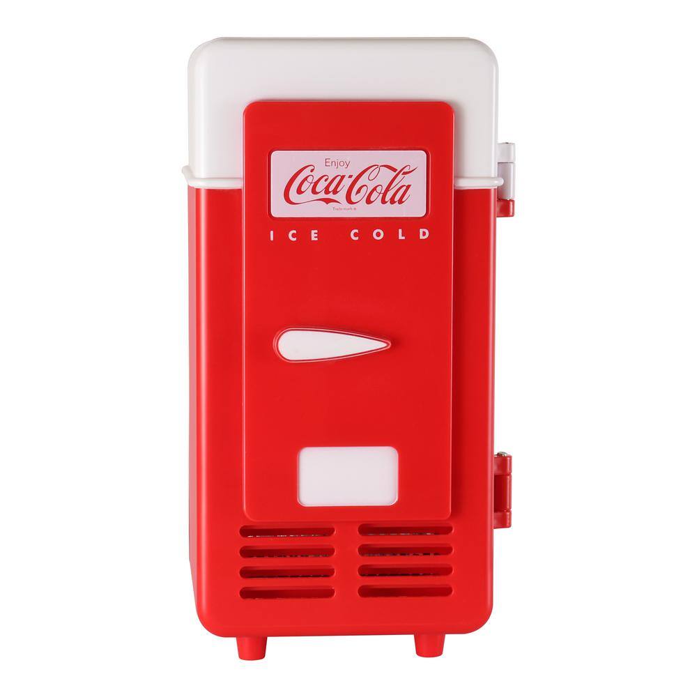 Coca-Cola Coca-Cola Single Can Cooler Red USB Powered One Can Mini Fridge for Desk Home Office Dorm CCRF-01