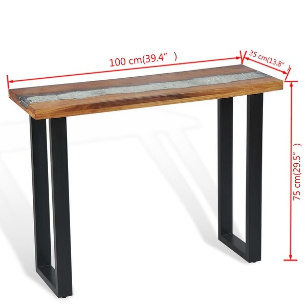 vidaXL Console Table Teak 39.4