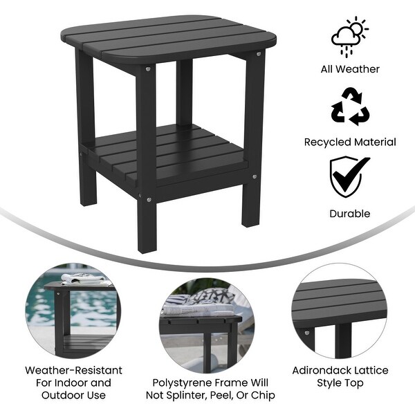 Commercial Grade AllWeather Adirondack Style Patio Side Table