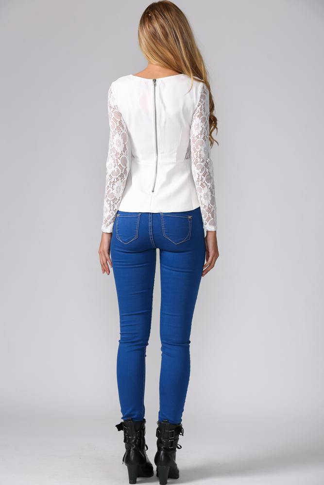 Hello Lace Top White