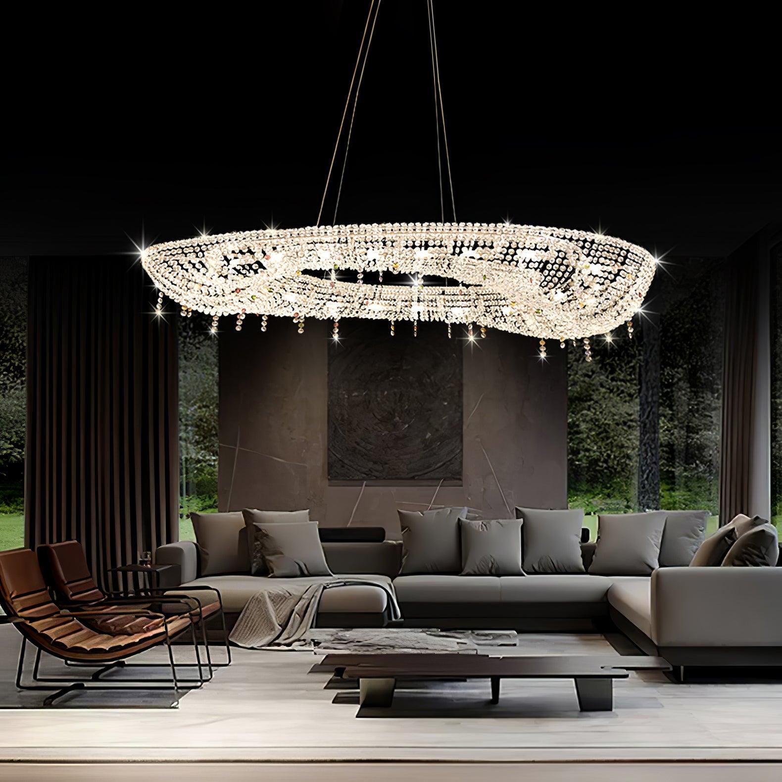 Modern Round Crystal Chandelier