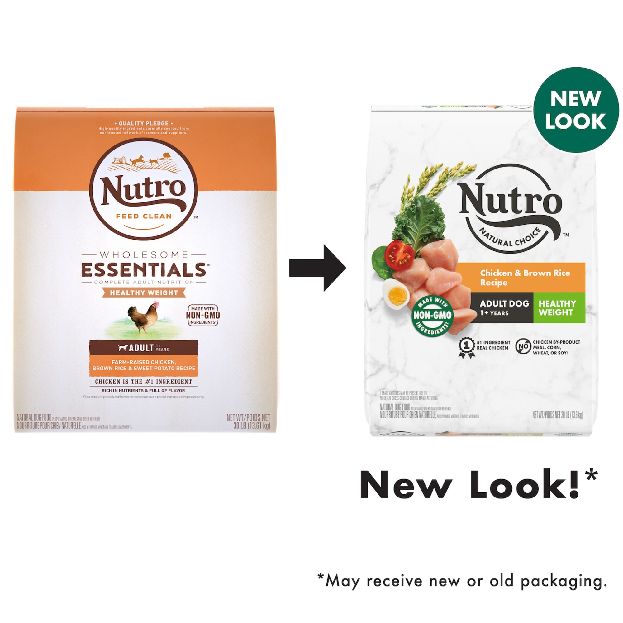 Nutro Natural Choice Chicken  Brown Rice Recipe Healthy Weight Adult Dry Dog Food， 30 lbs.