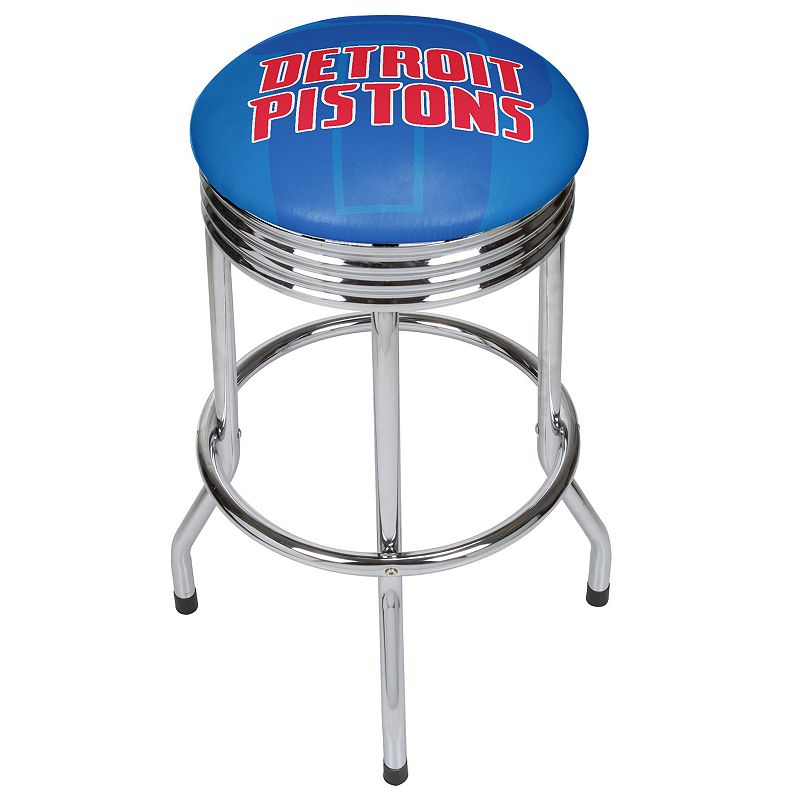 Detroit Pistons Padded Ribbed Bar Stool