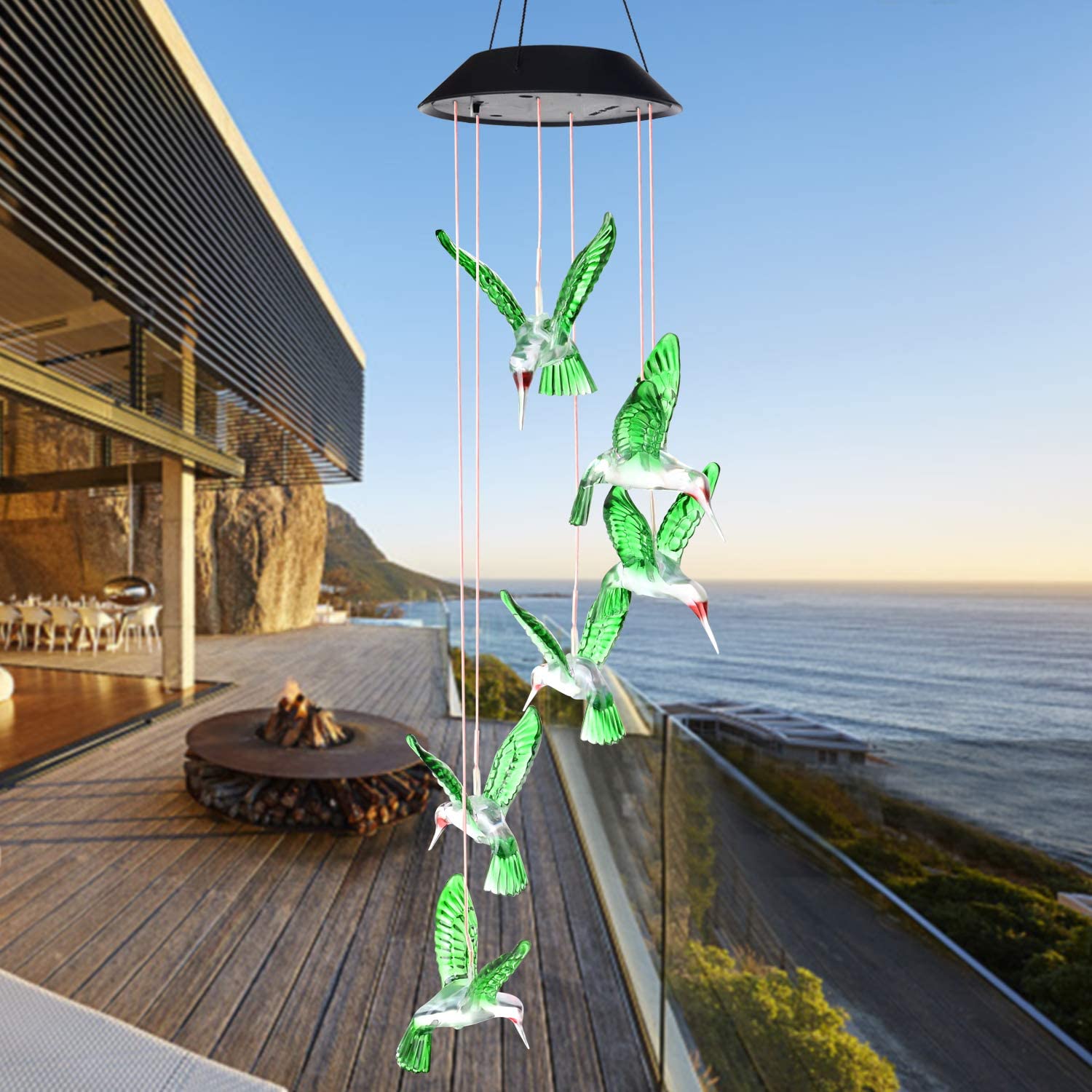 SolarEra Solar Lights， Hummingbird Wind Chimes Outdoor， Gifts for mom/Grandma/Wife/Daughter/Sister/Aunt/Grandma/Women， Mother Outdoor Decor， Yard Decor for Christmas， Gardening Gifts， Birthday Gift