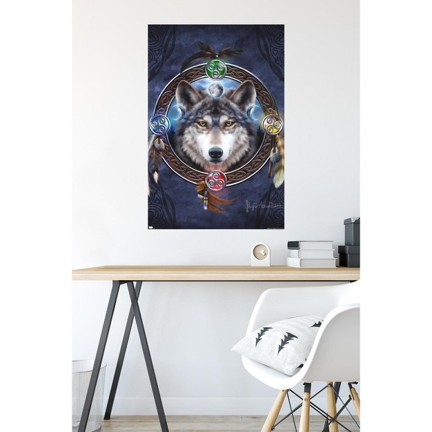 Trends International Brigid Ashwood Celtic Wolf Guide Unframed Wall Poster Prints