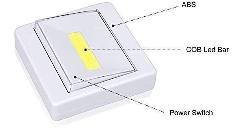 Cob Led Switch Light Tap Lights Kids Night Light Super Bright Magnetic Stick Anywhere 200 Lumen Flat Battery Operated Lights For Stair Showroom Wardro