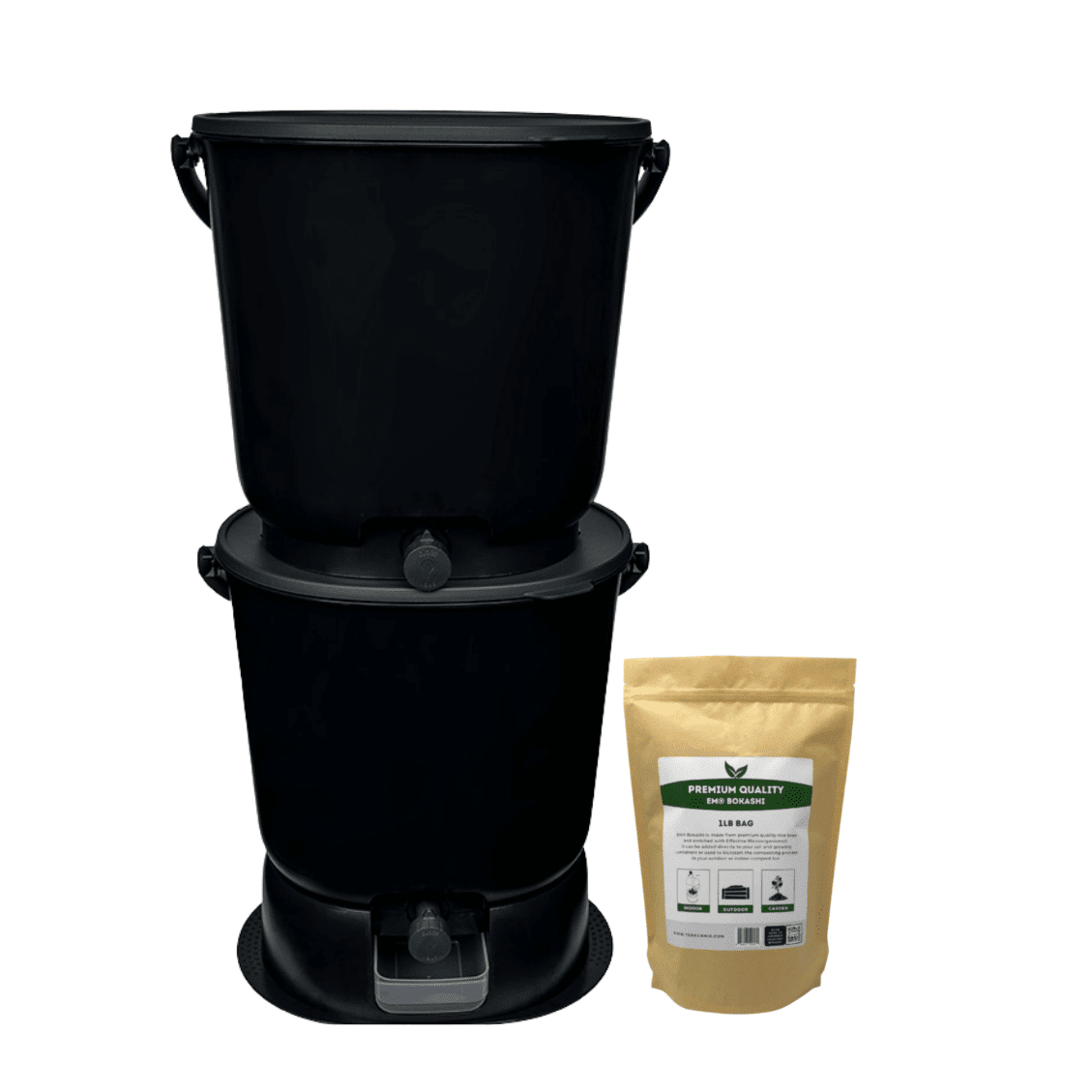 The Essential Bokashi Compost Kit, Kitchen Compost Bin, 4.4 gallon bucket