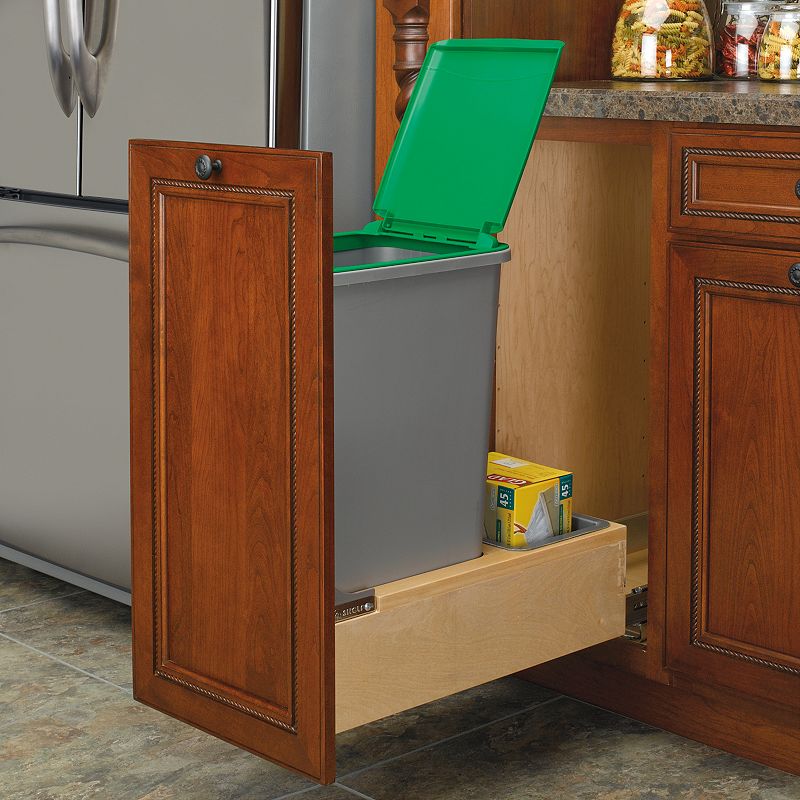 Rev-a-shelf Pull Out Trash Can 50 Qt W/soft-close Soft-open， 4wcbm-1550dm-1