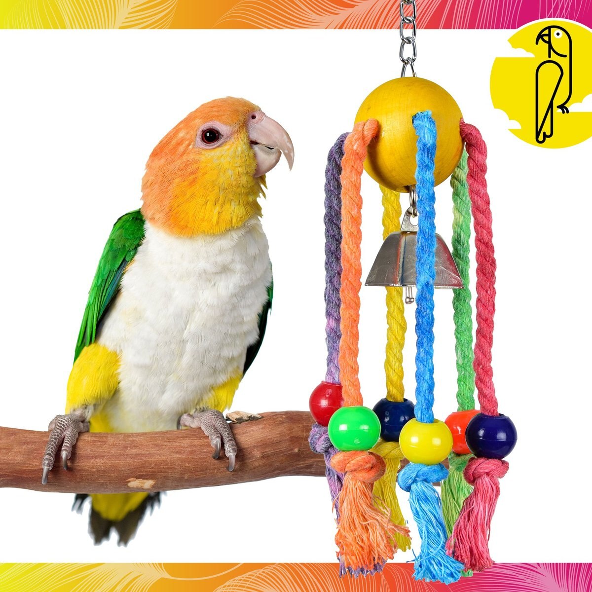 Caitec Featherland Paradise Arachnid Bird Toy， Medium