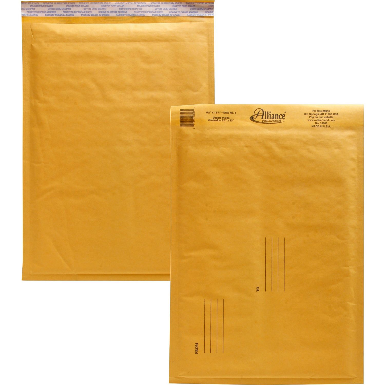 Kraft Bubble Mailers by Alliance Rubber Company ALL10806