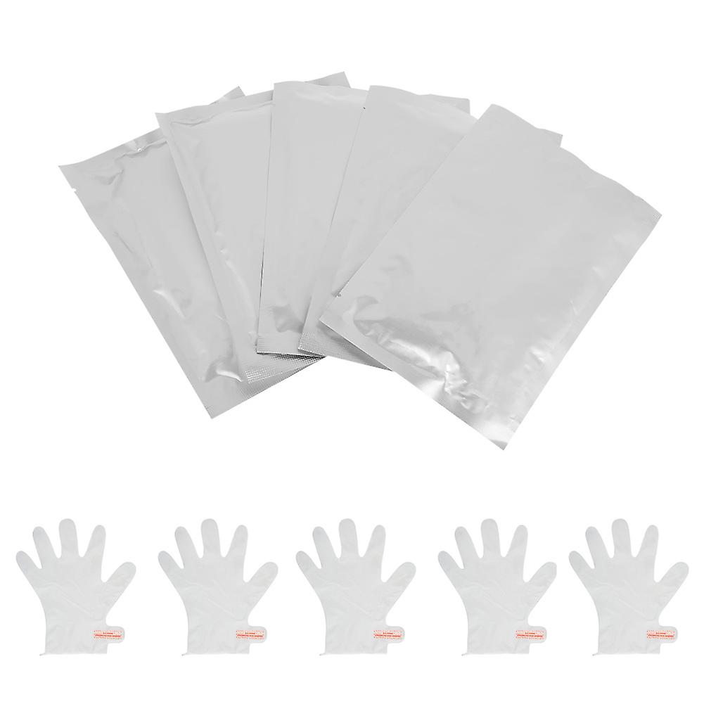 5 Pairs Hand Mask File Moisturizing Gloves Skin Care Hand Smoothing Whitening Anti-wrinkle