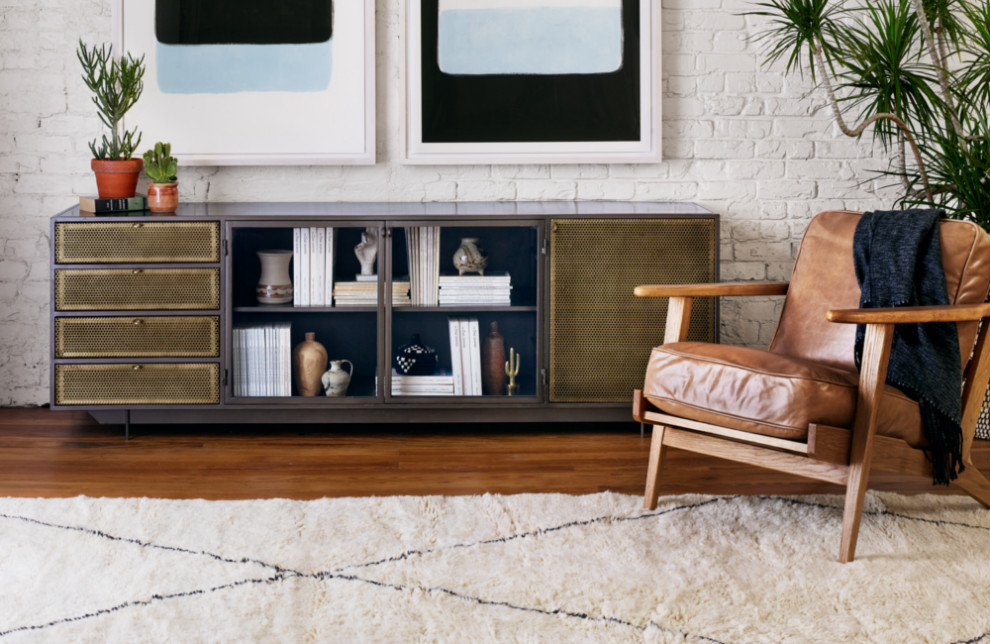 Herman Media Console   Industrial   Entertainment Centers And Tv Stands   by Marco Polo Imports  Houzz