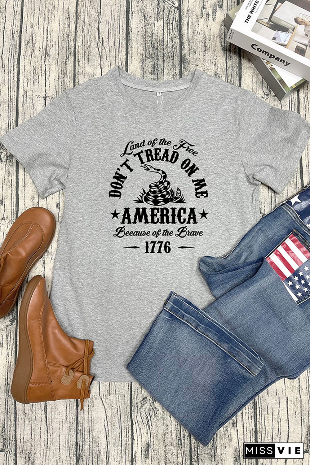 Dont' Tread On Me Graphic T-Shirt Wholesale