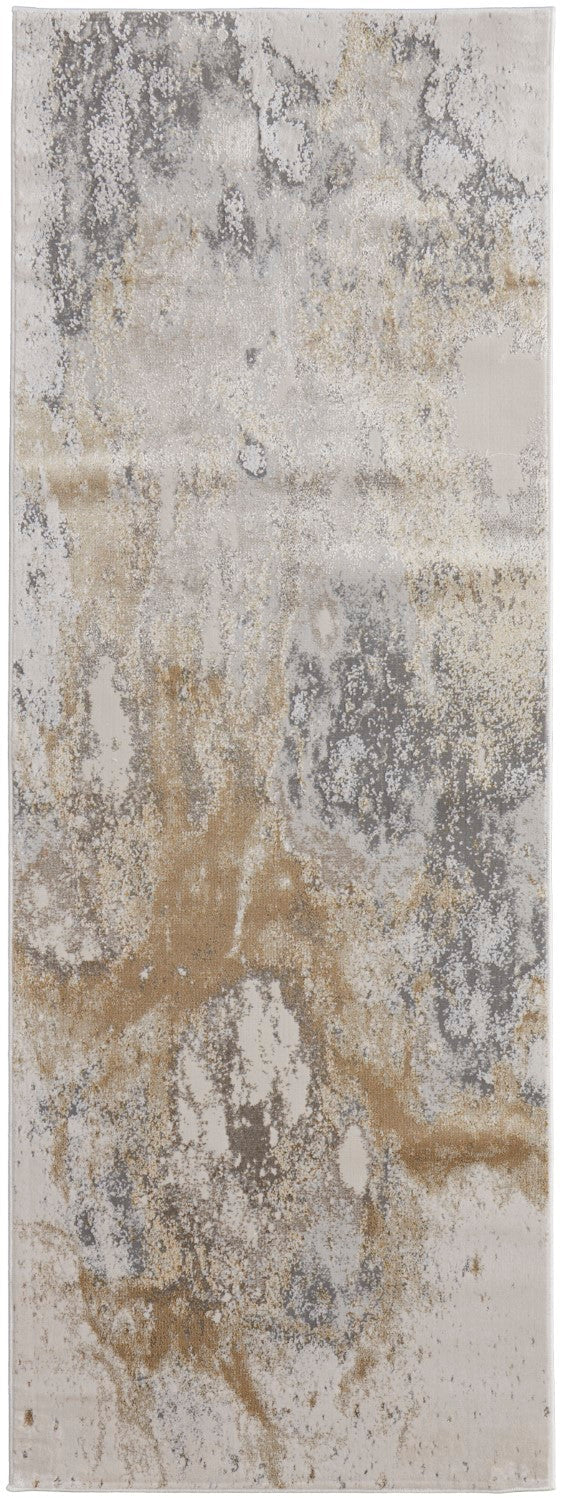 Oria Abstract Gray / Gold Rug