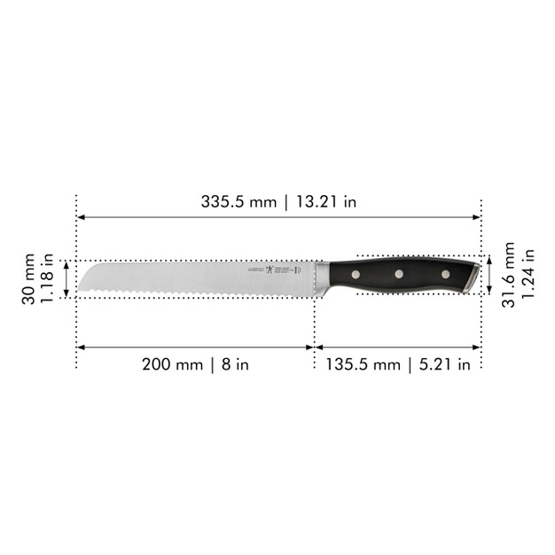 Henckels Forged Accent 8 inch Bread Knife White Handle