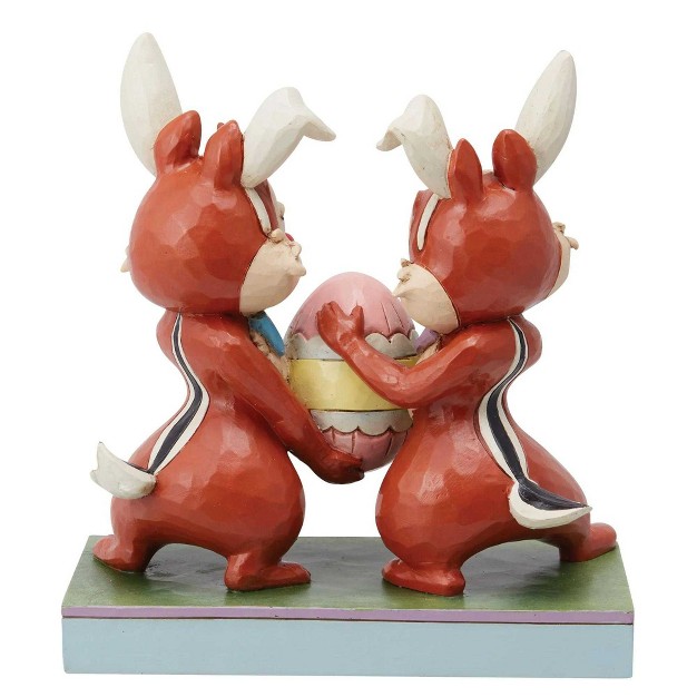 Enesco Mischievous Bunnies One Figurine 5 25 Inches Disney Chip x27 n x27 Dale Easter Egg 6014318 Polyresin Multicolored