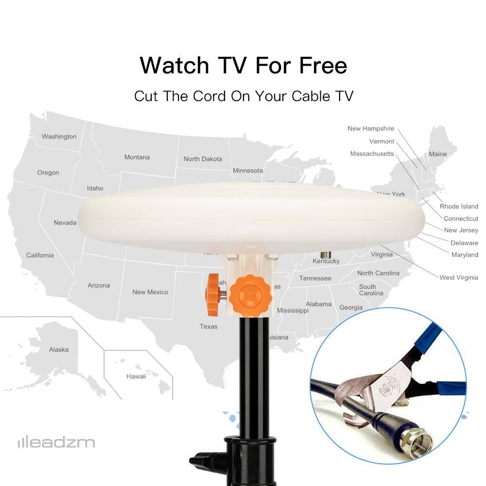 Winado HDTV Antenna Amplified Digital TV Antenna 150 Miles Range 360-Degree Rotation Outdoor 368942091358