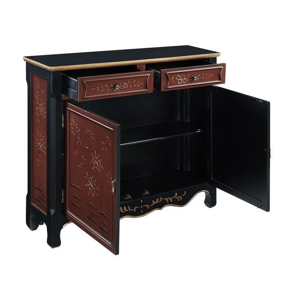 Powell Canton Red Oriental Console