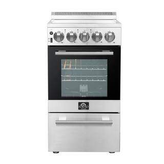 Forno Pallerano 20 in. Electric Range 4 Burners Stainless Steel FFSEL6052-20