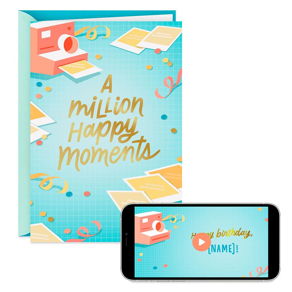 Hallmark  A Million Happy Moments Video Greeting Birthday Card