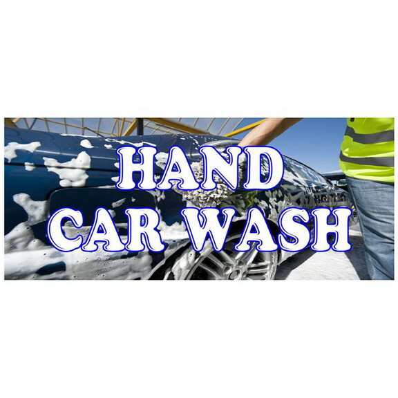 NEOPlex BN0250 3 Hand Carwash 30 X 72 Vinyl Bann...