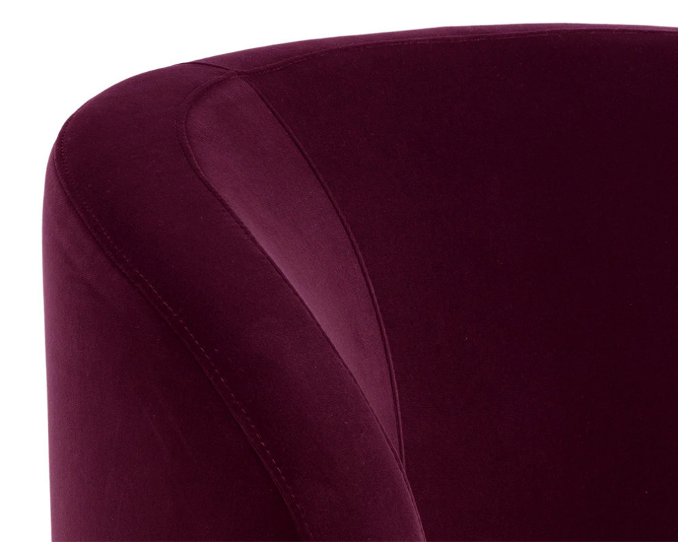 Utah Swivel Lounge Chair Giotto Cabernet   Modern   Indoor Chaise Lounge Chairs   by Virgil Stanis Design  Houzz