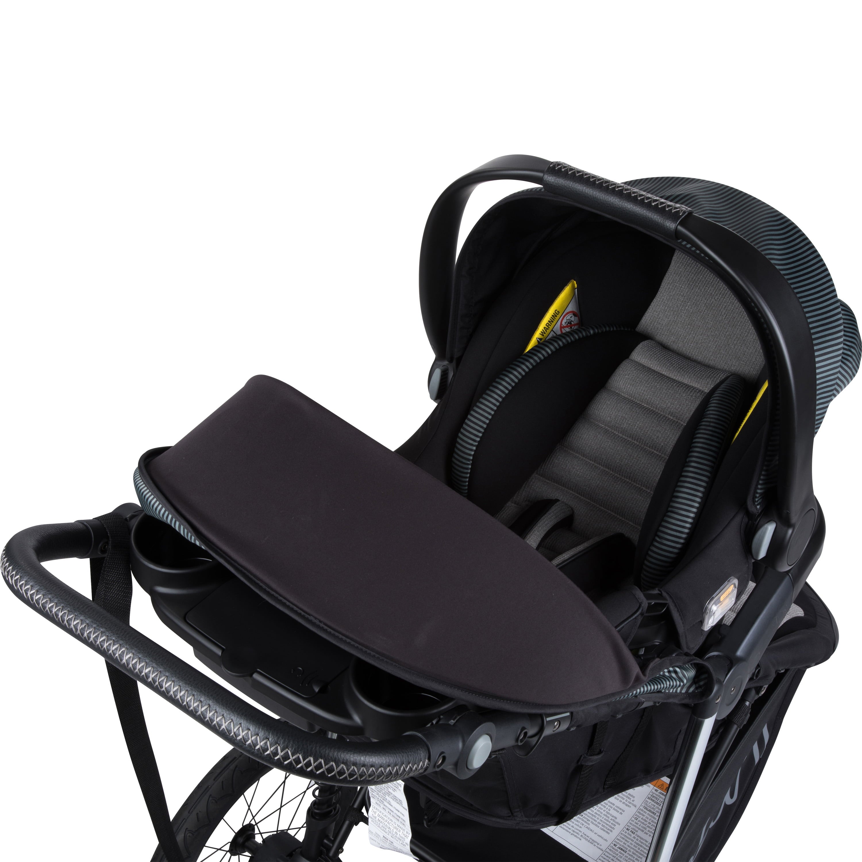 Monbebe Rebel II Travel System, Gray and Black Pinstripe