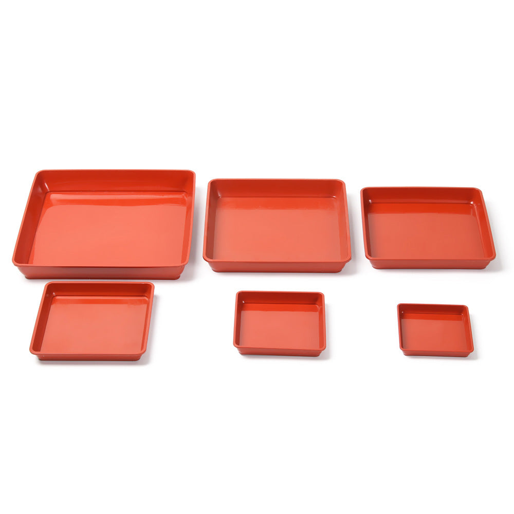 Deformation-resistant Indoor Home Outdoor Square Garden Supplies Planter Tray Drip Tray Flower Pot Tray RED 18 X 18CM