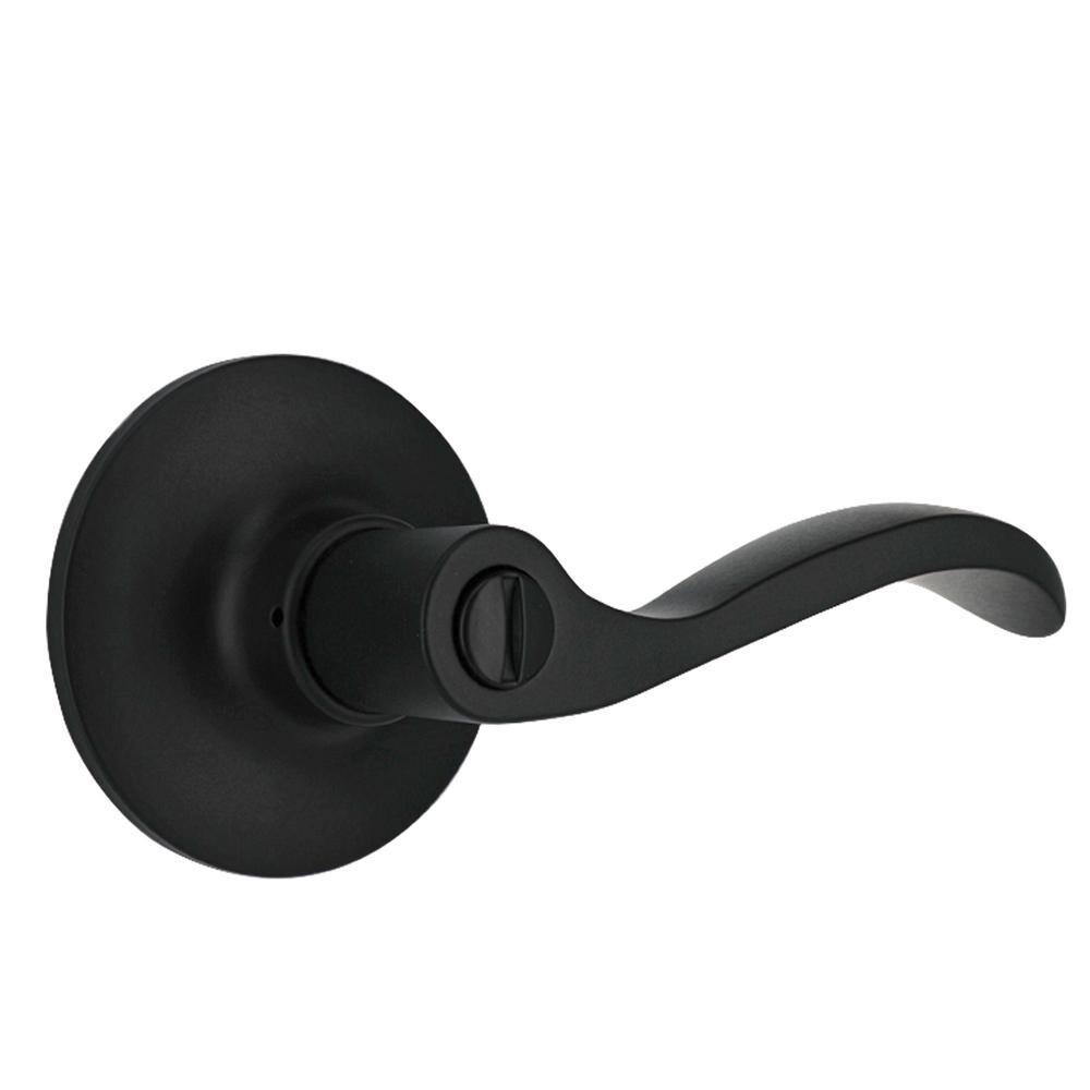 Defiant Naples Matte Black BedBath Door Lever 32LYEX901B