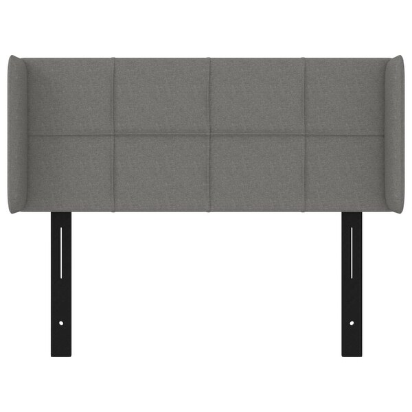 vidaXL Headboard with Ears Dark/Light Gray Fabric - - 37455509